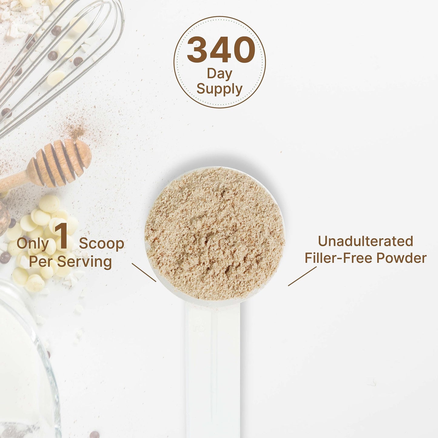 Organic Mushroom Powder 12oz | 10-in-1 Blend for Immune, Energy & Brain Health | Non-GMO Vegan
