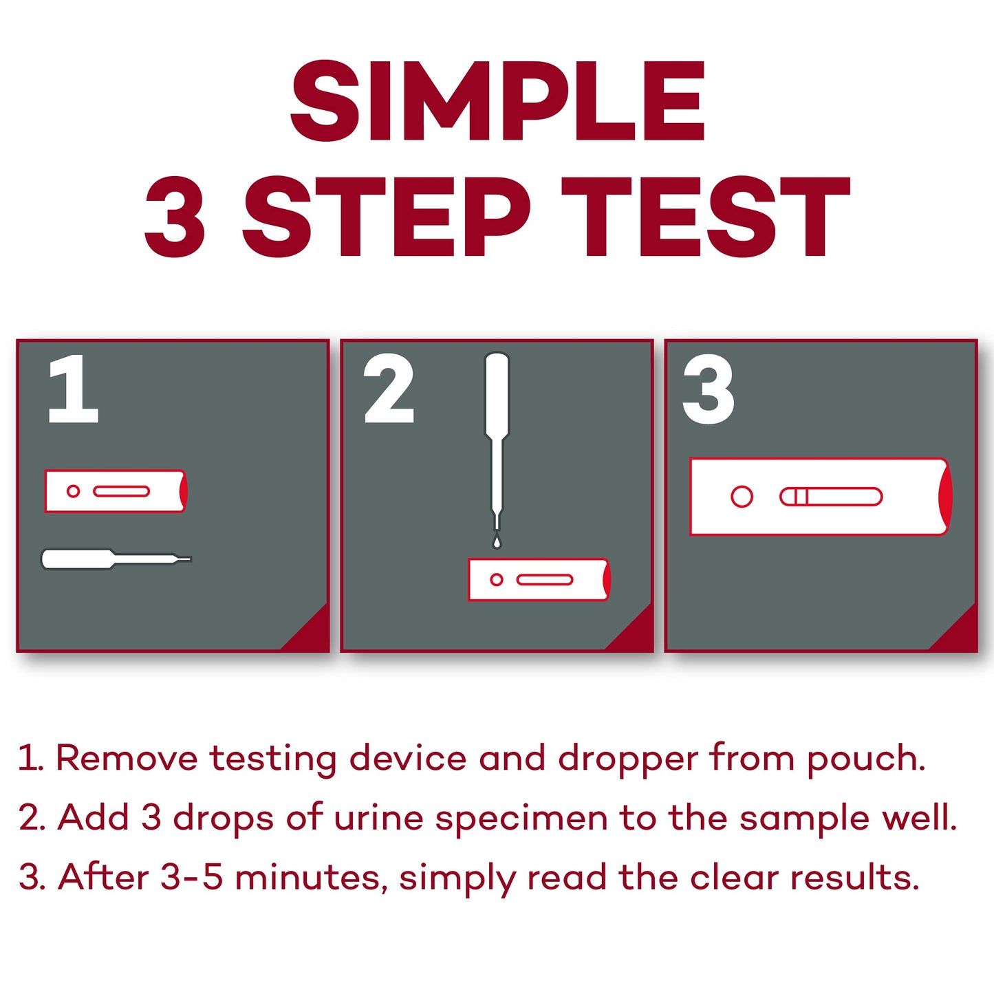 DealMed HCG Urine Cassette Pregnancy Test – 25 Count with Disposable Pipettes