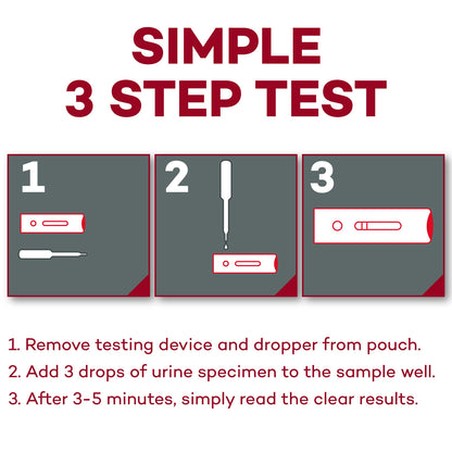 DealMed HCG Urine Cassette Pregnancy Test – 25 Count with Disposable Pipettes