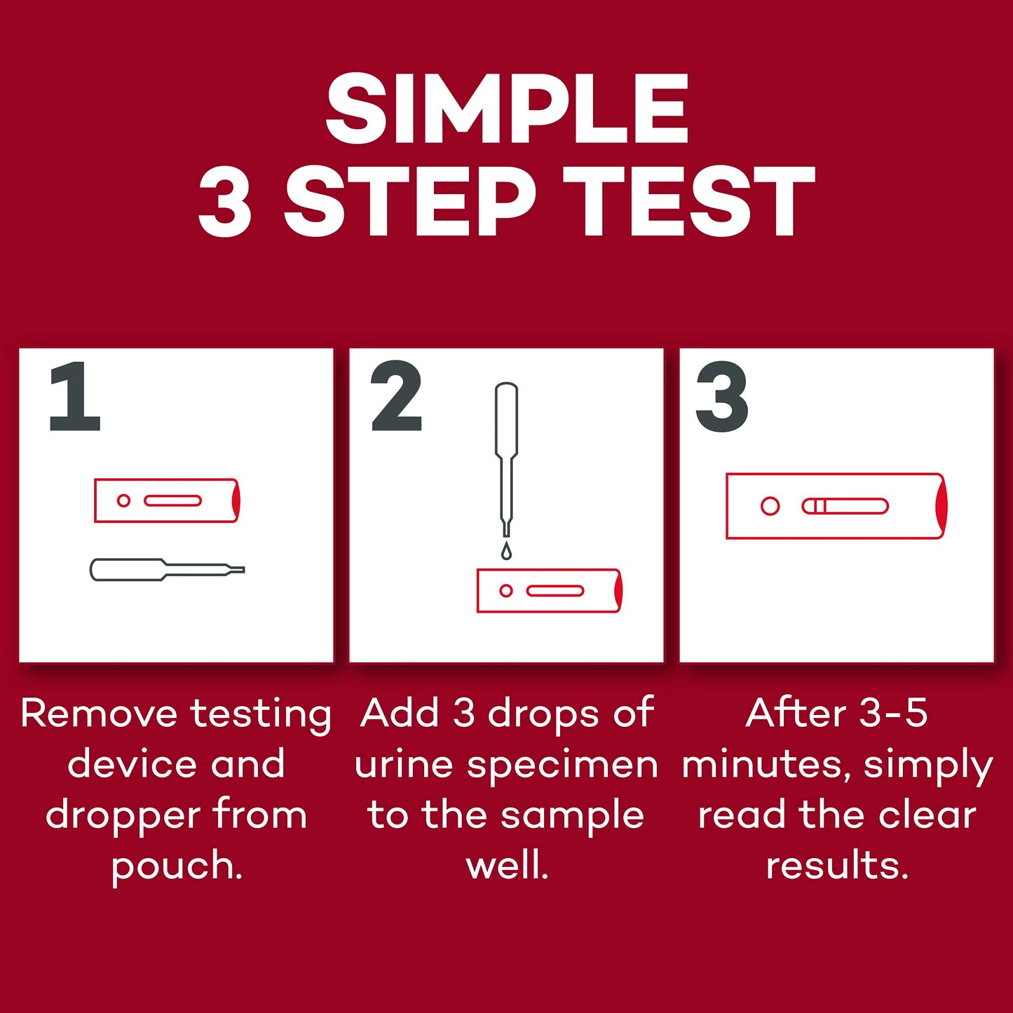 DealMed HCG Urine Cassette Pregnancy Test – 25 Count with Disposable Pipettes