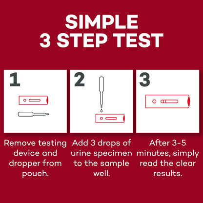 DealMed HCG Urine Cassette Pregnancy Test – 25 Count with Disposable Pipettes