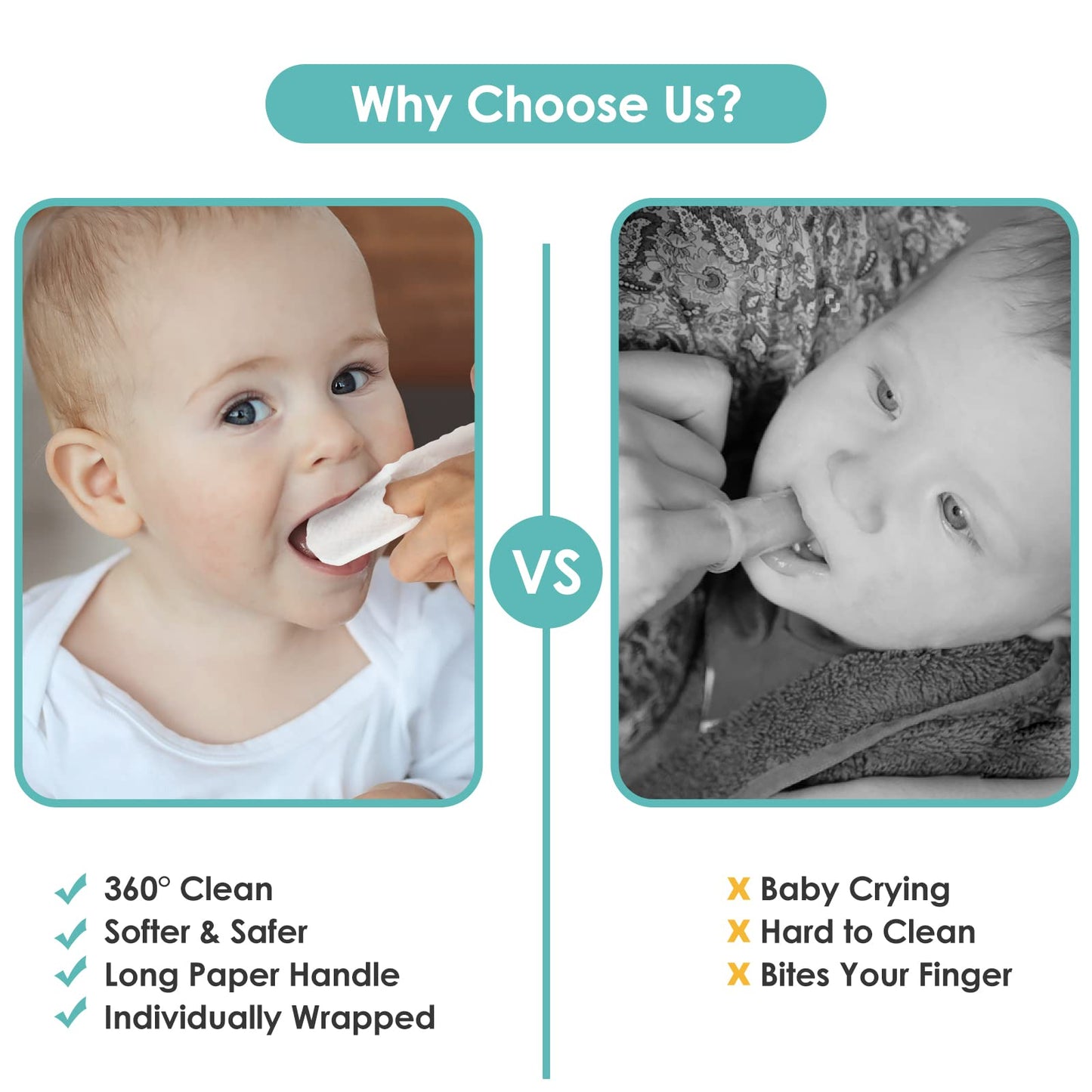 Dearlomum Toddler Baby Dry Wipes & Tongue Cleaner – 60Pcs (0-36 Months)