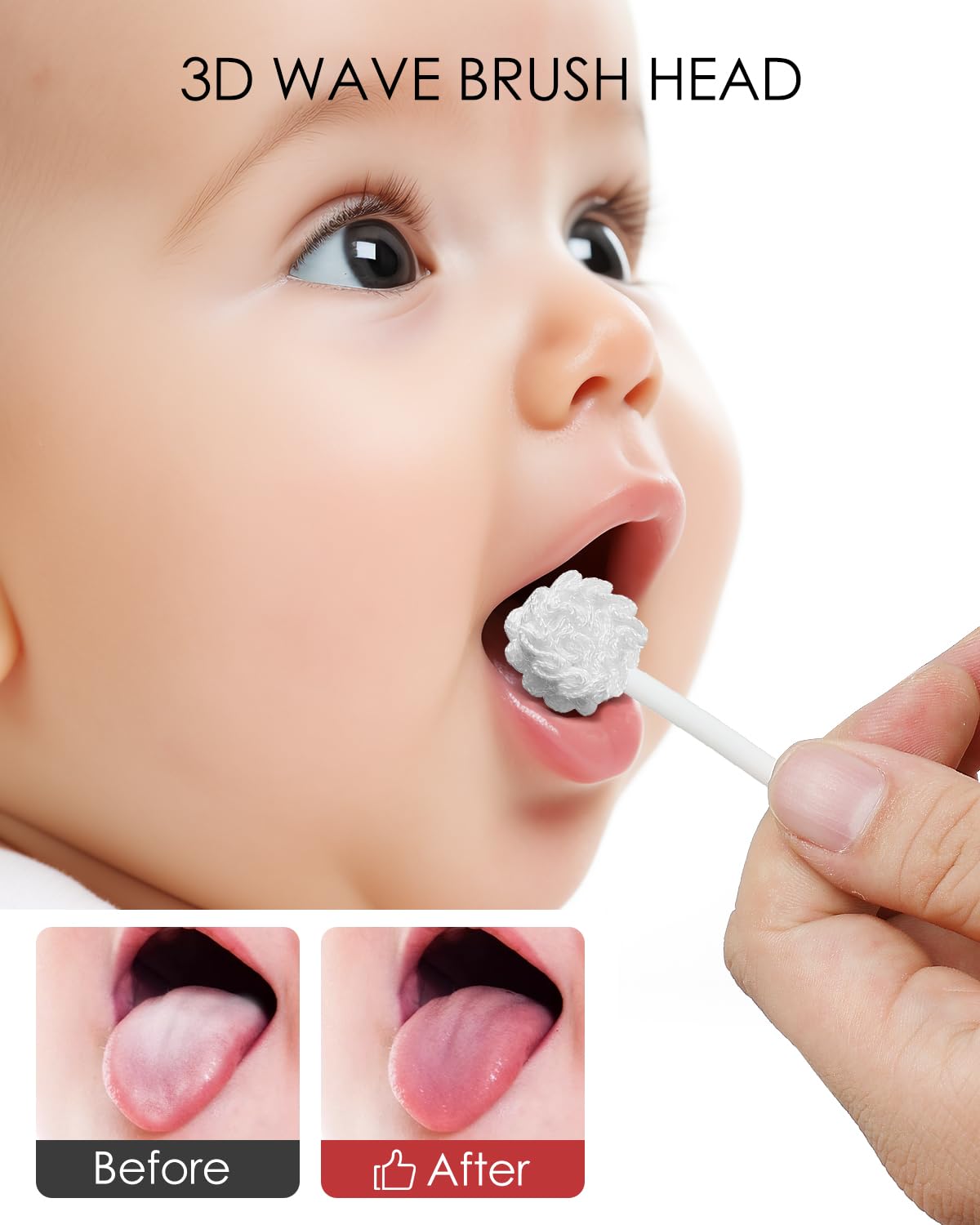 Dearlomum Upgraded 32PCS Baby Tongue Cleaner – Disposable Newborn Toothbrush & Oral Cleaning Stick (0–36 Months)