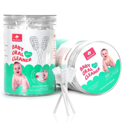 Dearlomum Baby Tongue Cleaner – Newborn Toothbrush, 96Pcs Disposable Infant Toothbrushes, 0-36 Months