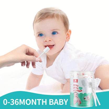 Dearlomum Baby Tongue Cleaner – Newborn Toothbrush, 96Pcs Disposable Infant Toothbrushes, 0-36 Months