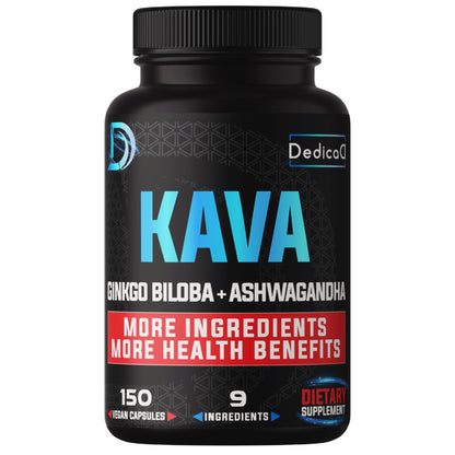 DEDICAD 9in1 Kava Kava Capsules – 5-Month Supply (150 VEGAN)