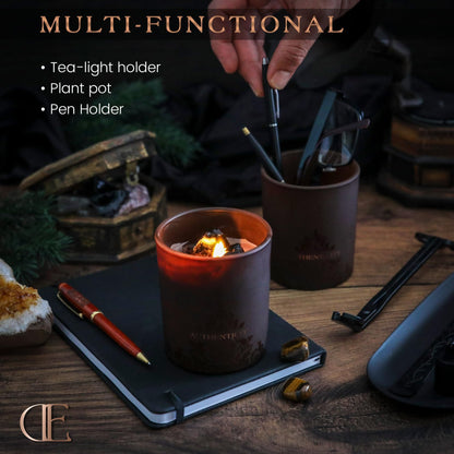 Deep Eden Empowerment Crystal Candle - Forest Mahogany, 7.4 oz