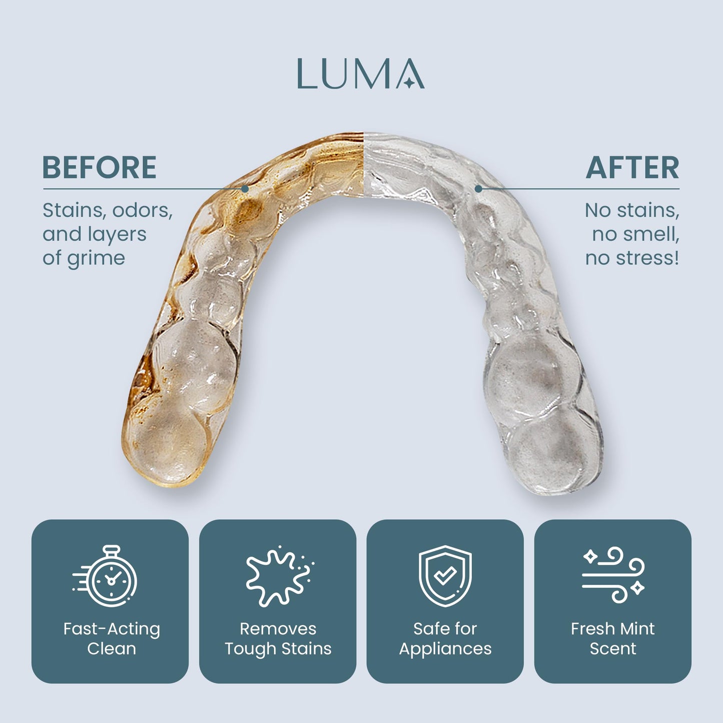 DeepClean Tablets for LumaPod – Mint Formula for Retainers & Aligners – 30 Count