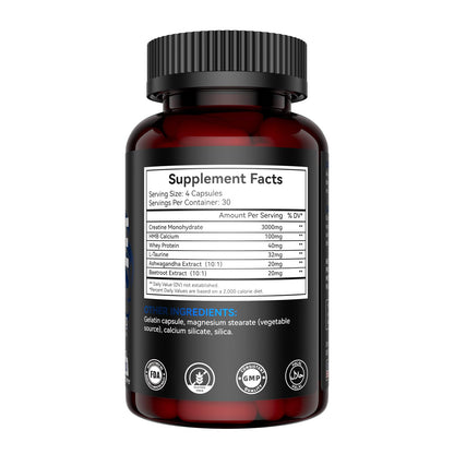 Deepure Micronized Creatine Monohydrate Capsules 5G (5000mg) - Strength & Muscle Growth | 120 Counts