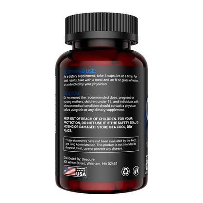 Deepure Micronized Creatine Monohydrate Capsules 5G (5000mg) - Strength & Muscle Growth | 120 Counts