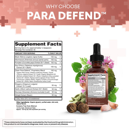 Defend Wormwood & Black Walnut Cleanse Drops for Gut Health | Clean Nutra