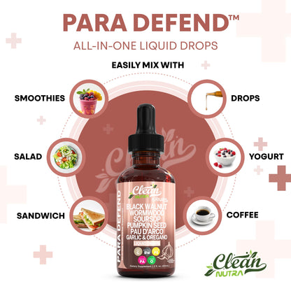 Defend Wormwood & Black Walnut Cleanse Drops for Gut Health | Clean Nutra