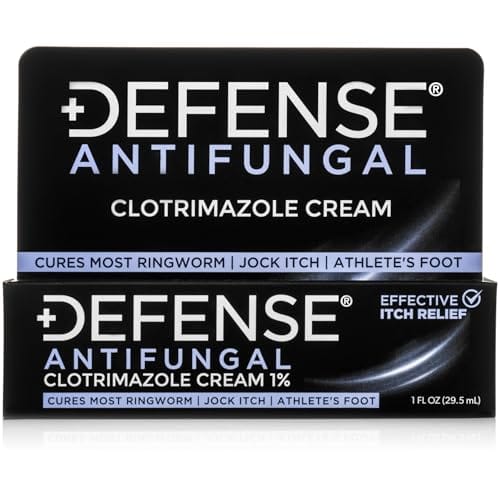 Defense Clotrimazole Antifungal Cream | Jock Itch, Athlete's Foot, Ringworm Treatment