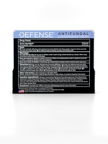Defense Clotrimazole Antifungal Cream | Jock Itch, Athlete's Foot, Ringworm Treatment