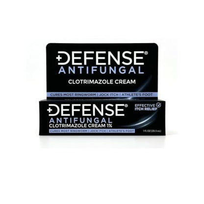 Defense Clotrimazole Antifungal Cream | Jock Itch, Athlete's Foot, Ringworm Treatment