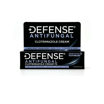 Defense Clotrimazole Antifungal Cream | Jock Itch, Athlete's Foot, Ringworm Treatment