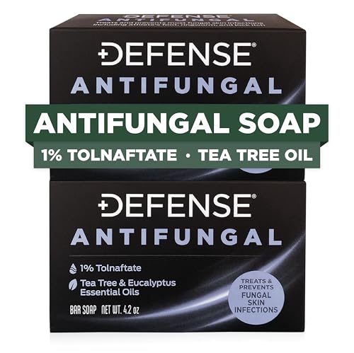 Defense Antifungal Bar Soap 2-Pack | Medicated Tolnaftate for Jock Itch, Ringworm & Athlete's Foot