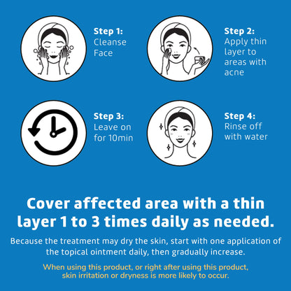 De La Cruz Sulfur Ointment – 10% Acne Treatment for Face & Body (5.5 oz) | Daily 10-Minute Spot Mask
