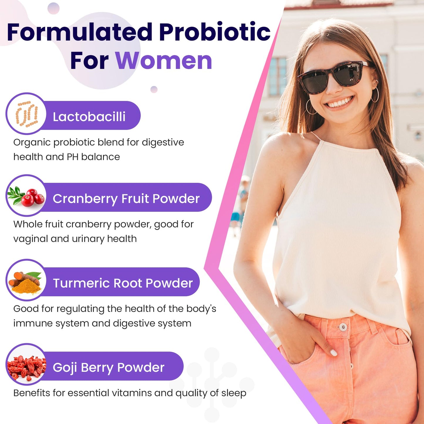 Vaginal Probiotics for Women – 300B CFUs, 12 Strains, 60 Capsules