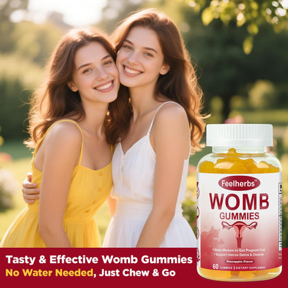 Womb Gummies for Women – Fertility Support, Pineapple Balance, Vegan & Gluten-Free (60 Count)