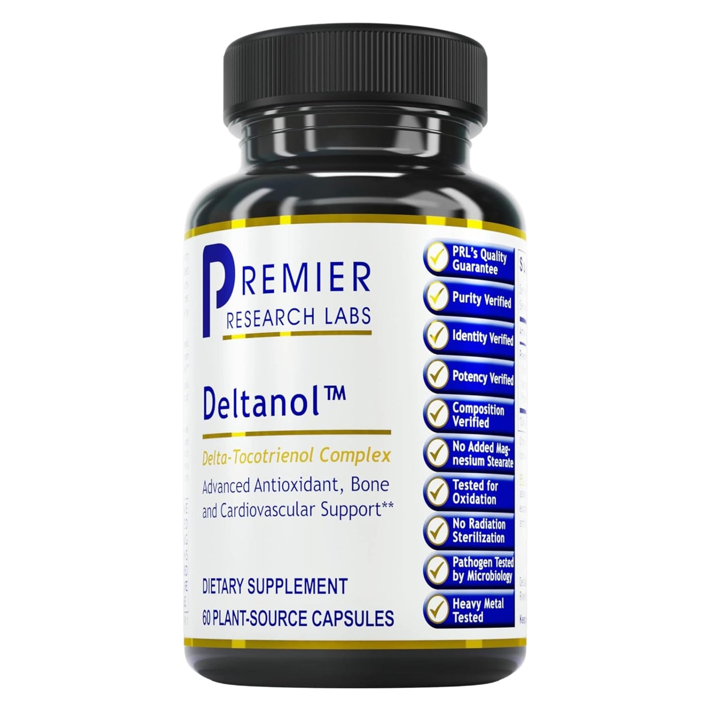 Premier Research Labs Deltanol Tocotrienols – 100 mg Vitamin E per Capsule