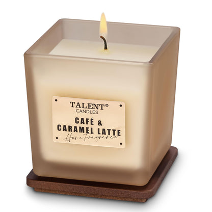 Deluxe Noble Soy Candles – 7.05oz Aromatherapy | Cafe & Caramel Latte