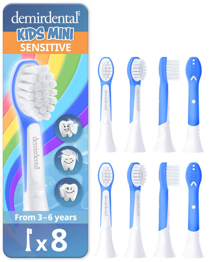 Demirdental Kids Mini Toothbrush Heads for Philips Sonicare Compact Kids (Ages 3-6) - Dark Blue