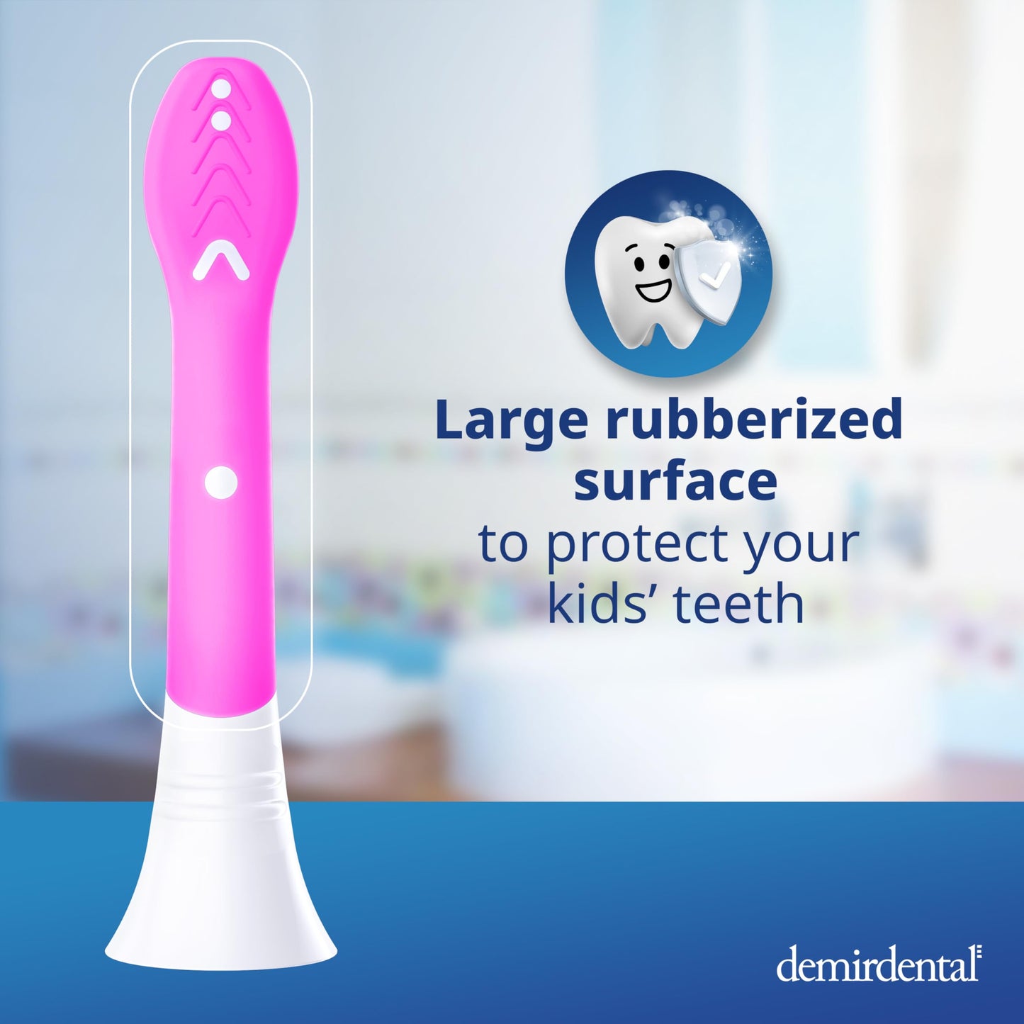 Demirdental Kids Mini Toothbrush Heads for Philips Sonicare Kids – Ages 3–6, Magenta (HX6038-8)