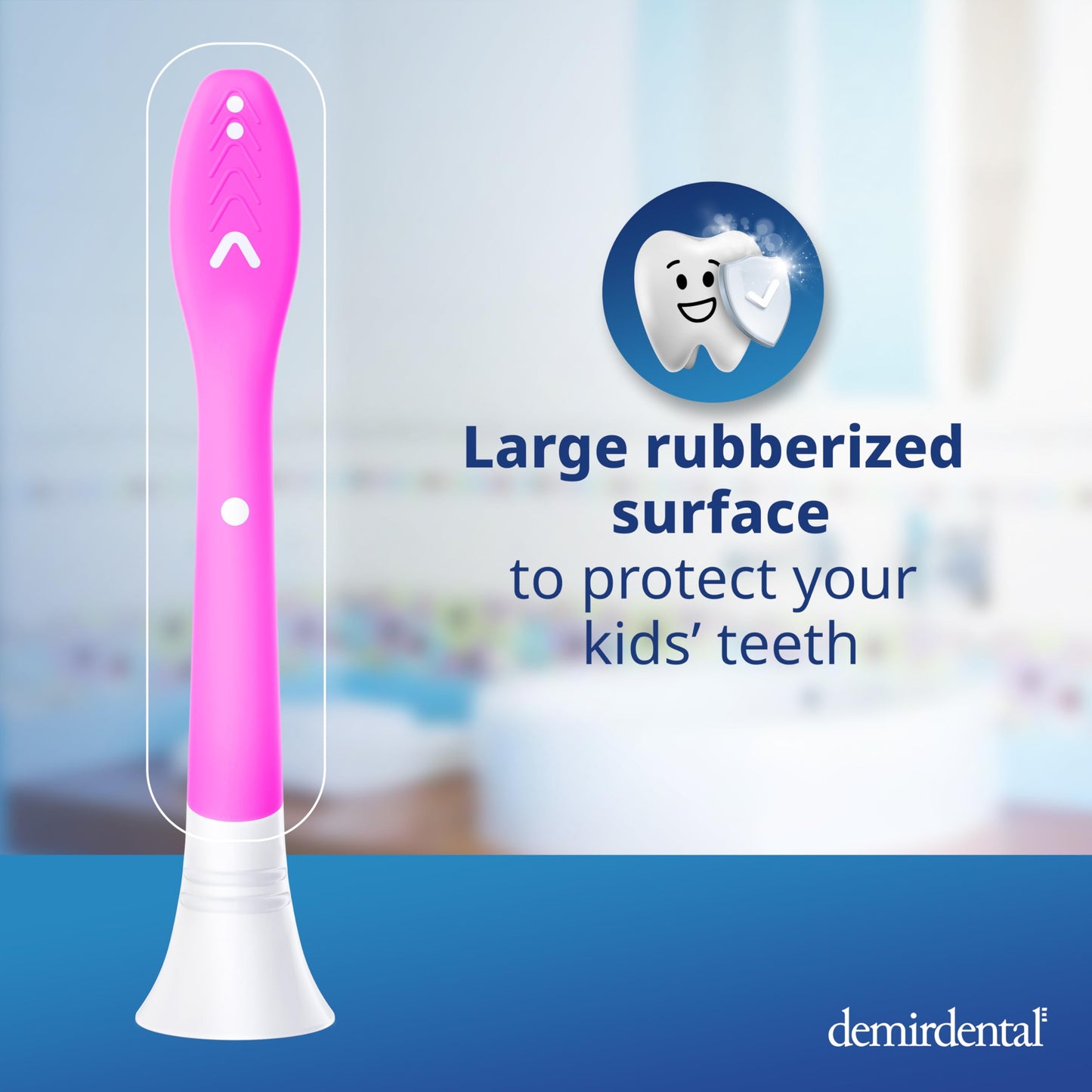 demirdental Kids Toothbrush Heads for Philips Sonicare Kids – Ages 7-10, Magenta