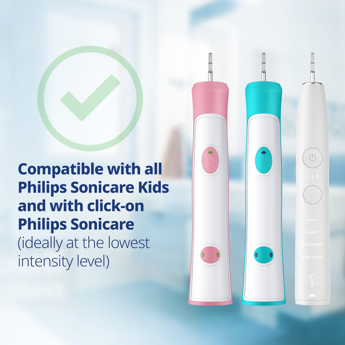 Demirdental Kids Mini Toothbrush Heads for Philips Sonicare Kids | Ages 3-6 | Lilac | HX6038-8 Replacement Pack
