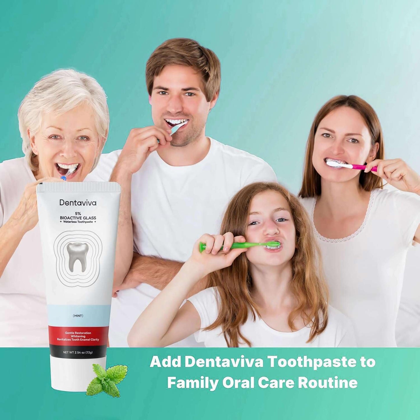 DentaViva Fluoride-Free Total Restorative Toothpaste – Restores Enamel & Fights Sensitivity (2 x 2.54 oz)