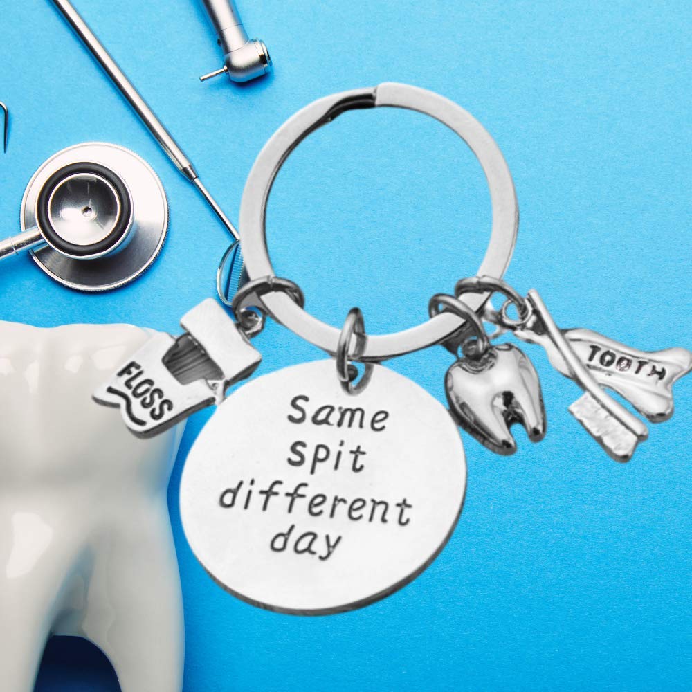 Infinity Collection Dental Keychain – Same Spit Different Day Gift for Hygienists & Dentists