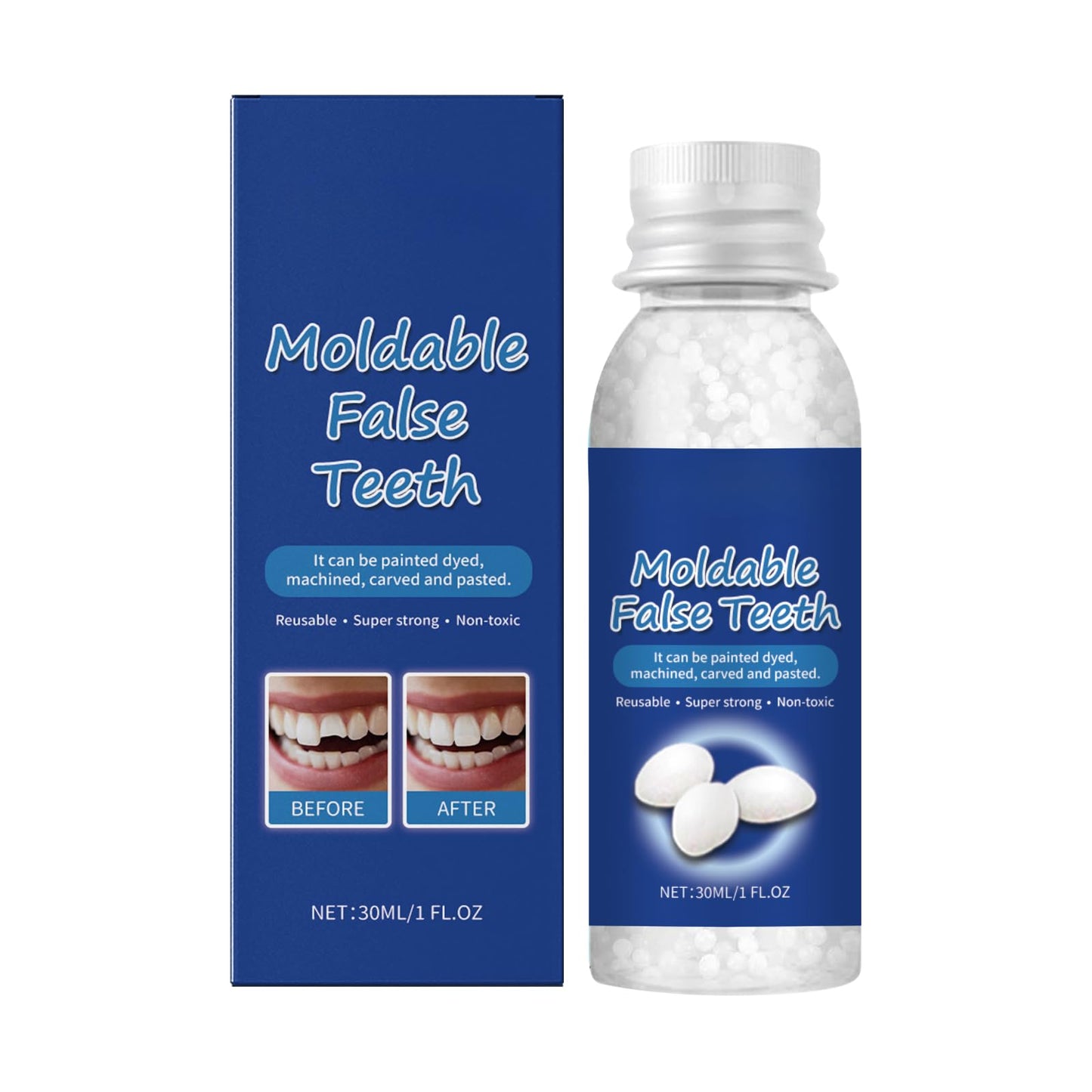 Dental Filling Beads (30ML/1FL.OZ) | Temporary Tooth Filling Kit for Cavities | Comfort-Focused DIY Solution