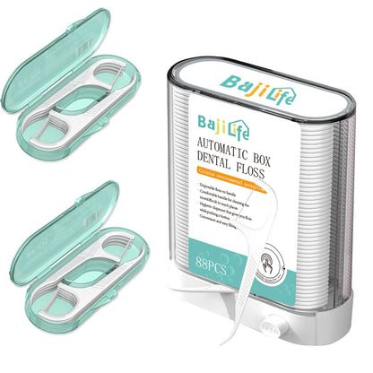 Dental Floss Pick Dispenser – 104 Count Portable Flossers for Travel & Home