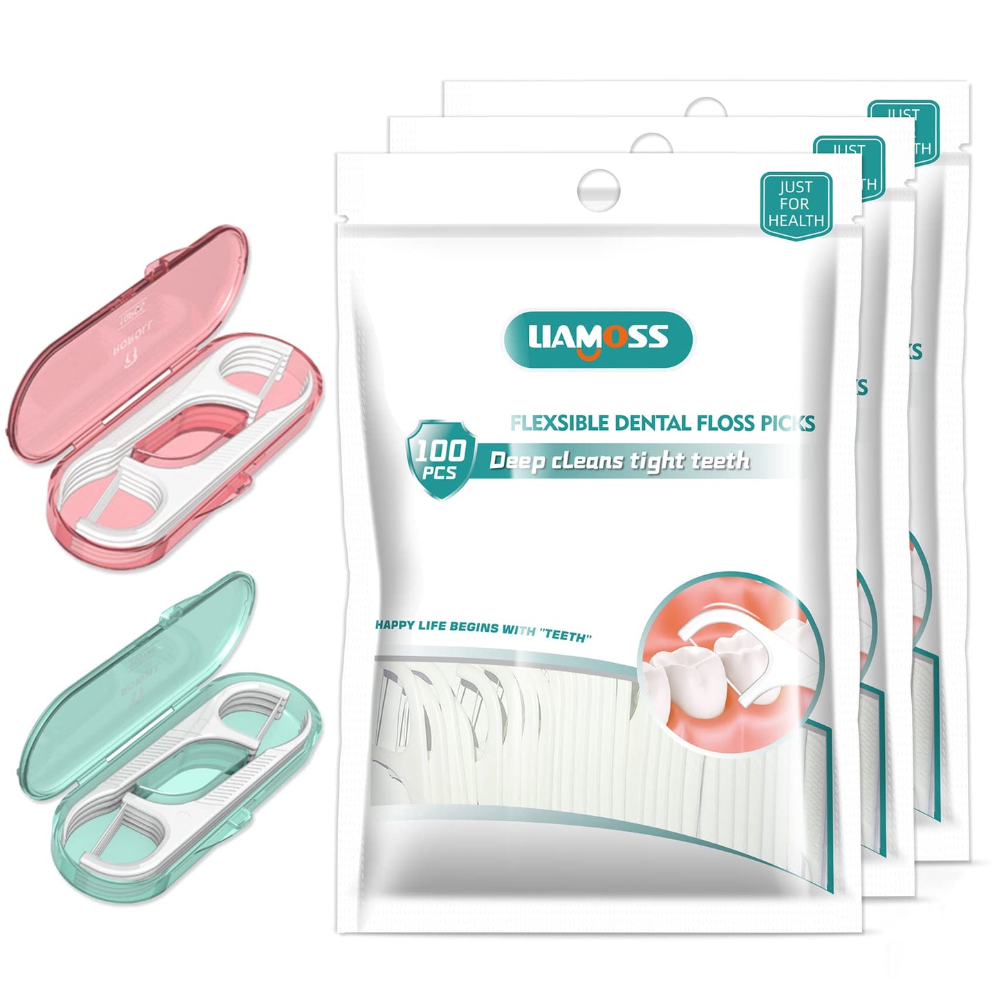Dental Floss Picks 320-Count Triple Clean – Smooth Glide for Tight Teeth, Gum Health & Cavity Prevention (3 Pack)