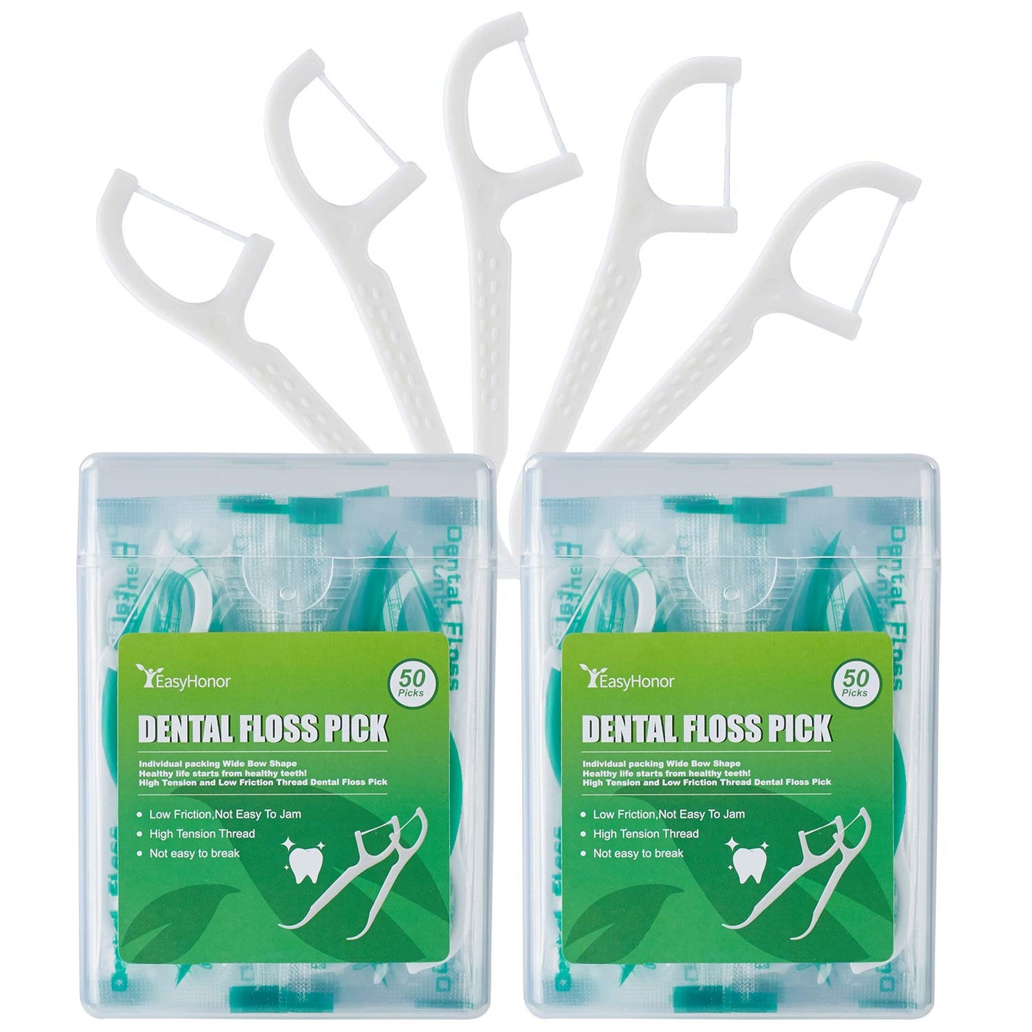 Dental Floss Picks – 100 Count Travel Flossers in Individual Wrappers | Gift Box