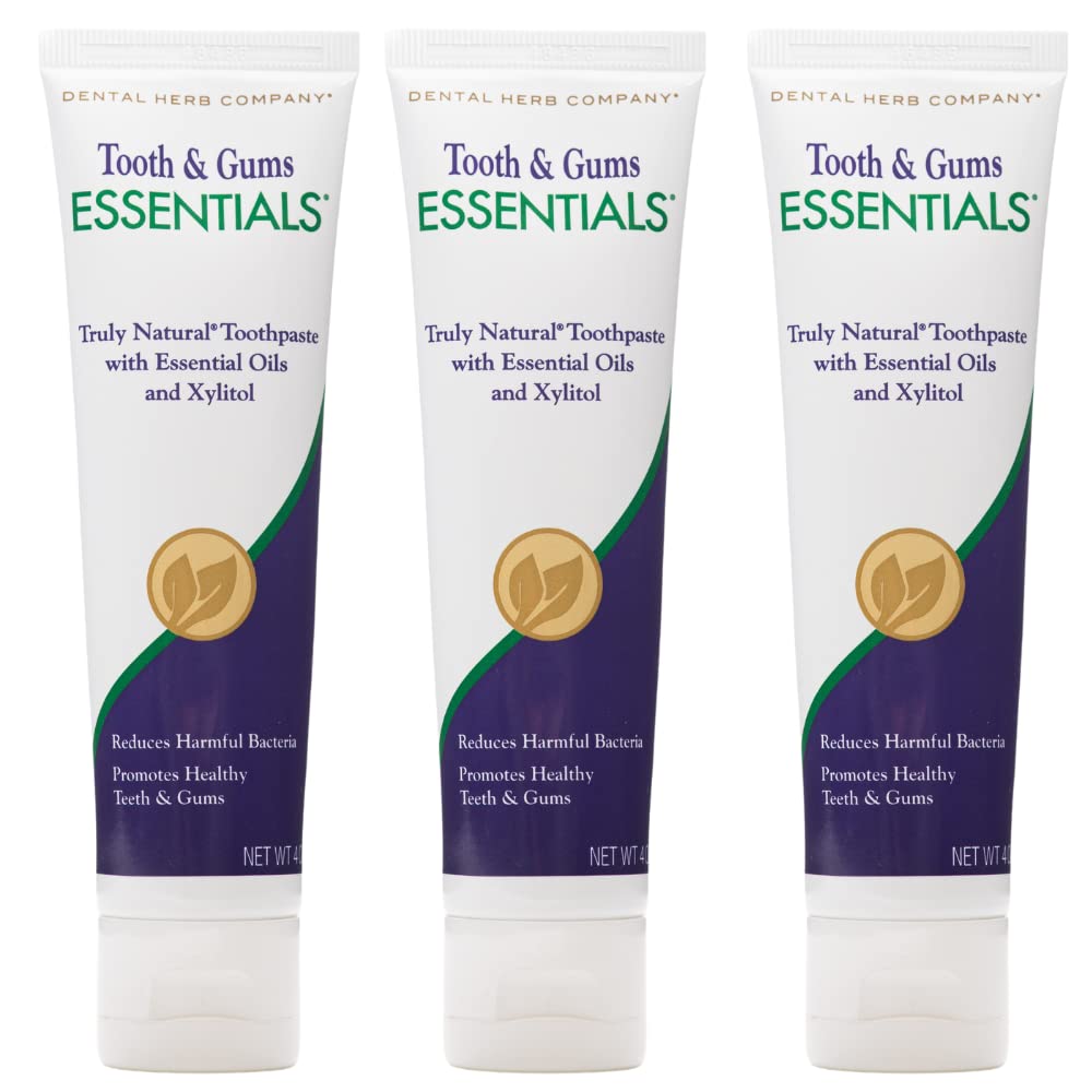 Dental Herb Company Essentials Toothpaste Fluoride-Free 4 oz (3 Pack)