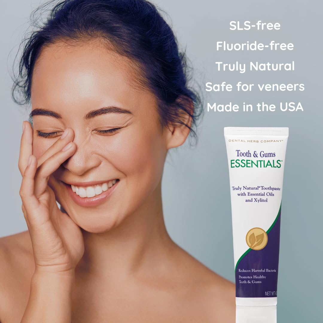 Dental Herb Company Essentials Toothpaste - Fluoride-Free, SLS-Free, All-Natural Gum Care (4 oz)