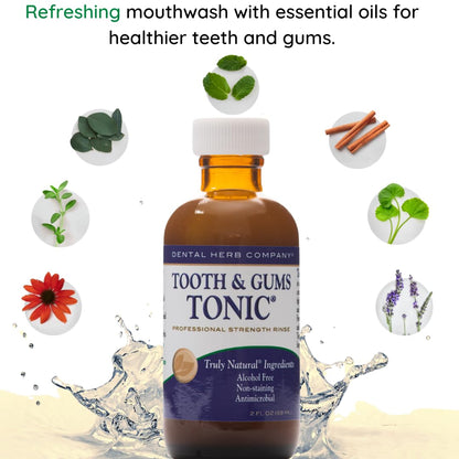 Dental Herb Company Travel Kit: Tonic Mouthwash & Essentials Toothpaste | Bad Breath & Gum Health