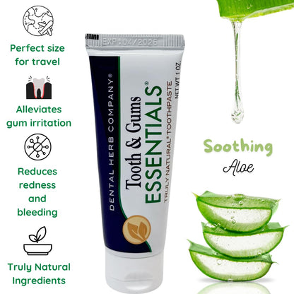 Dental Herb Company Travel Toothpaste 1oz (3 Pack) – Fluoride-Free & SLS-Free