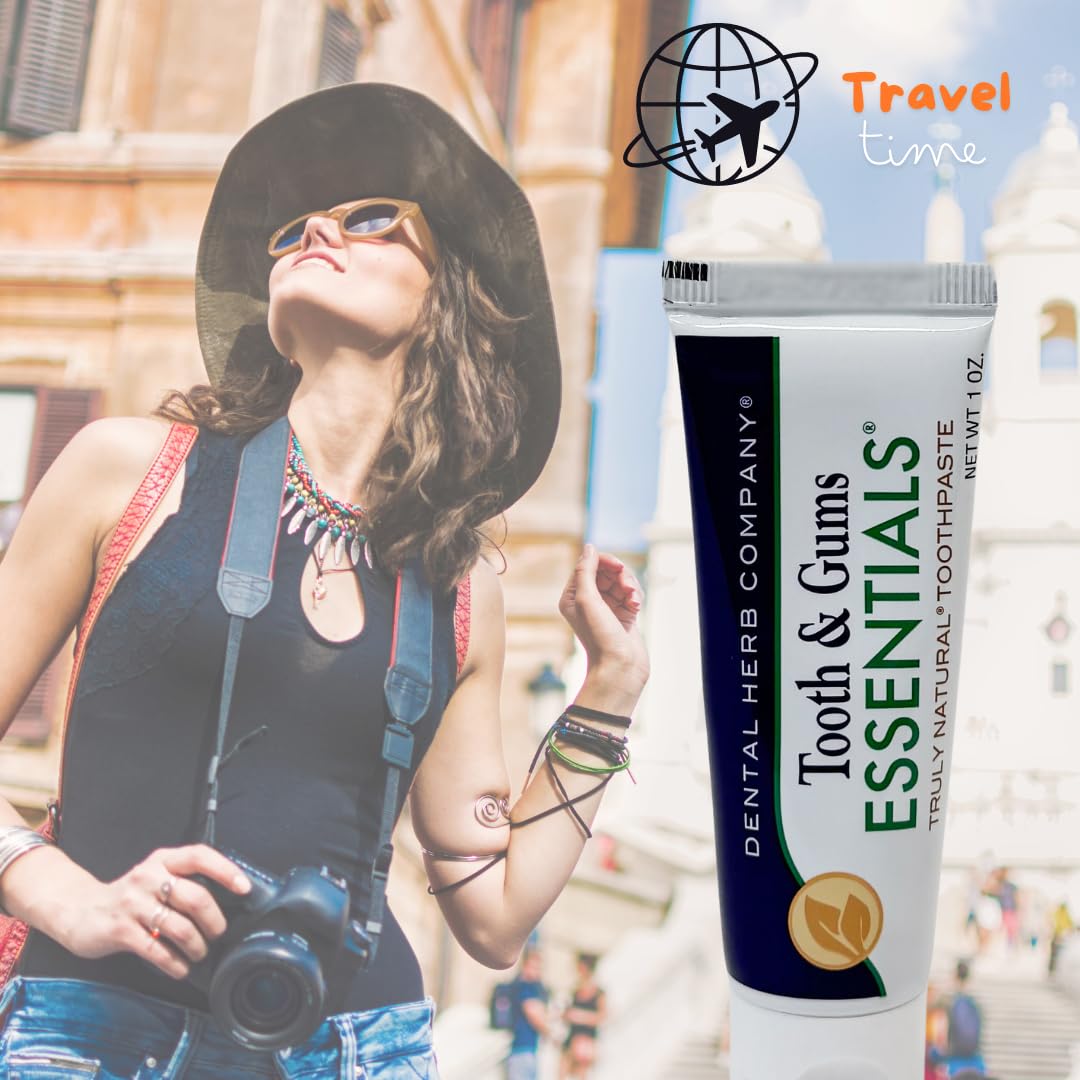 Dental Herb Company Travel Toothpaste 1oz (3 Pack) – Fluoride-Free & SLS-Free