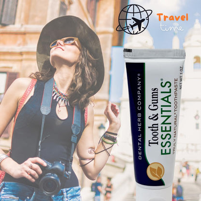 Dental Herb Company Travel Toothpaste 1oz (3 Pack) – Fluoride-Free & SLS-Free