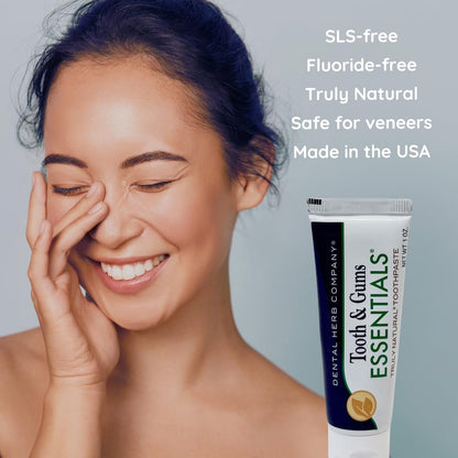 Dental Herb Company Travel Toothpaste 1oz (3 Pack) – Fluoride-Free & SLS-Free