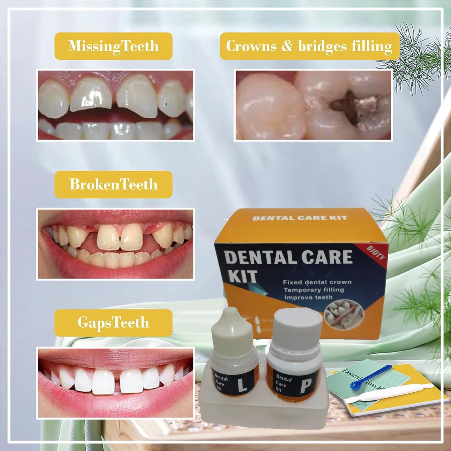 Dental Restoration Kit: Zinc Oxide Eugenol Cement for Temporary Crowns & Bridges
