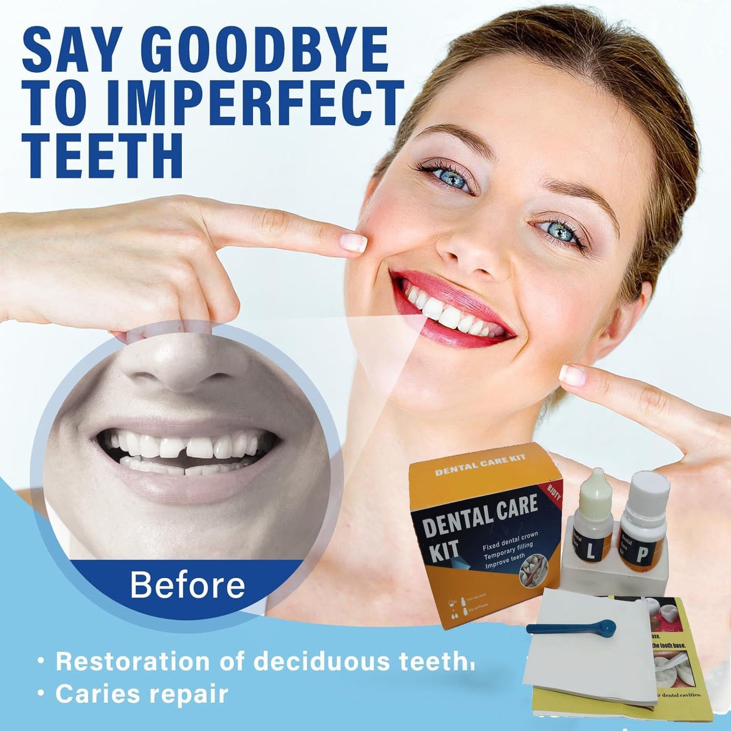 Dental Restoration Kit: Zinc Oxide Eugenol Cement for Temporary Crowns & Bridges