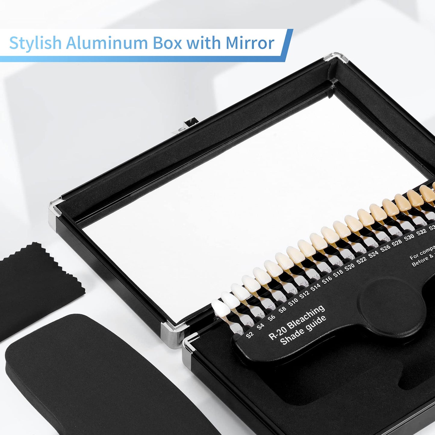 Dental Teeth Shade Guide – 3D Porcelain R-20 Whitening Chart (20 Colors) for Dentists