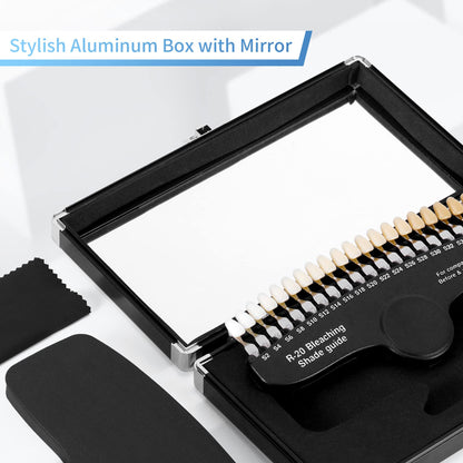 Dental Teeth Shade Guide – 3D Porcelain R-20 Whitening Chart (20 Colors) for Dentists