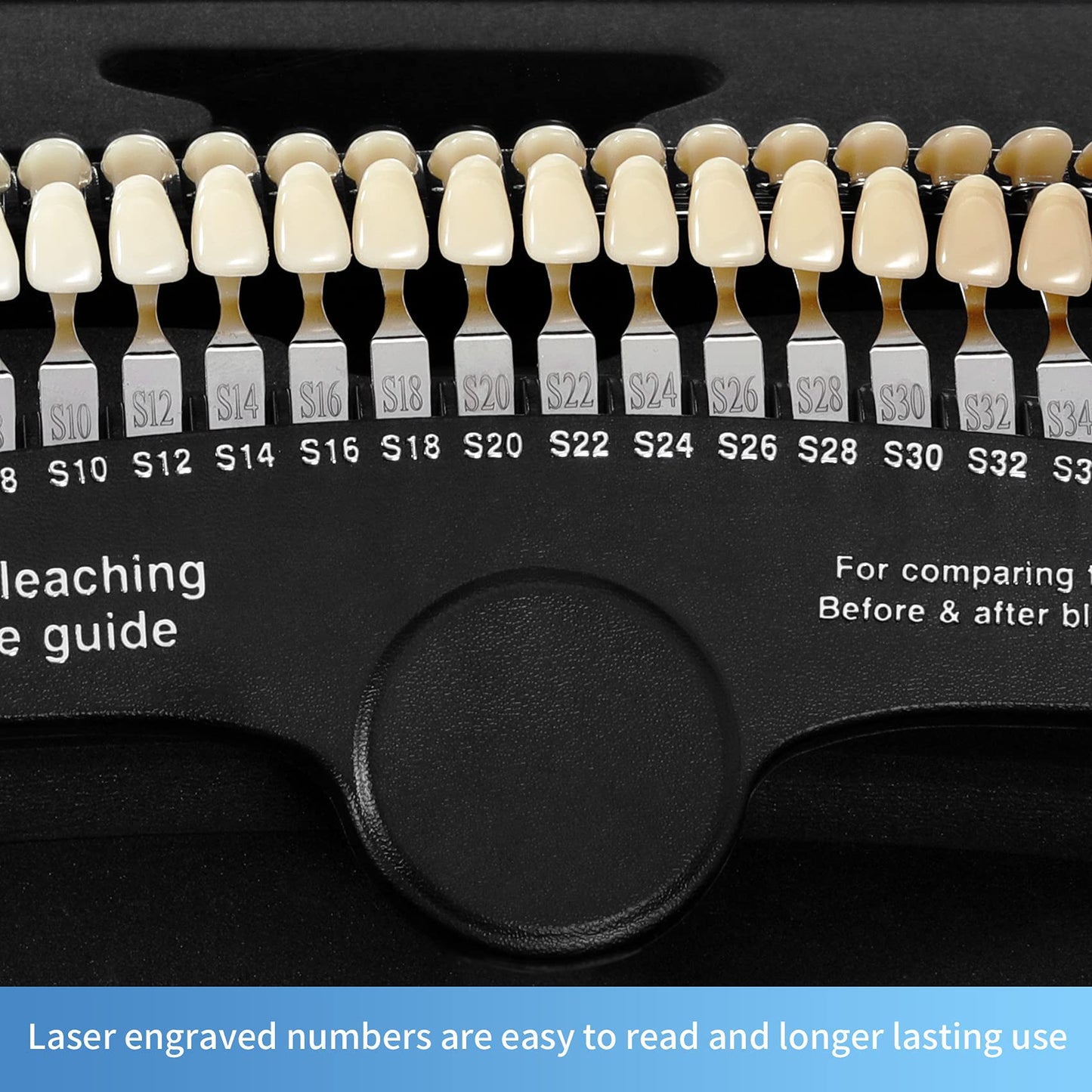 Dental Teeth Shade Guide – 3D Porcelain R-20 Whitening Chart (20 Colors) for Dentists
