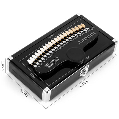 Dental Teeth Shade Guide – 3D Porcelain R-20 Whitening Chart (20 Colors) for Dentists