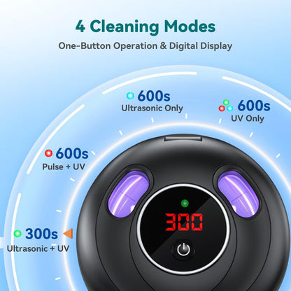 Dental Ultrasonic Retainer Cleaner — 45kHz, 200ml, 4 Modes